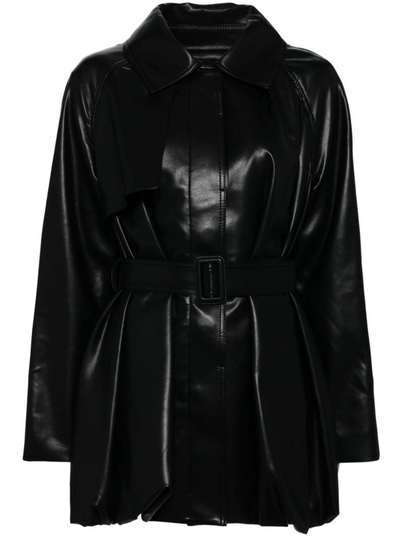 Goen.J leather trench jacket - Black von Goen.J