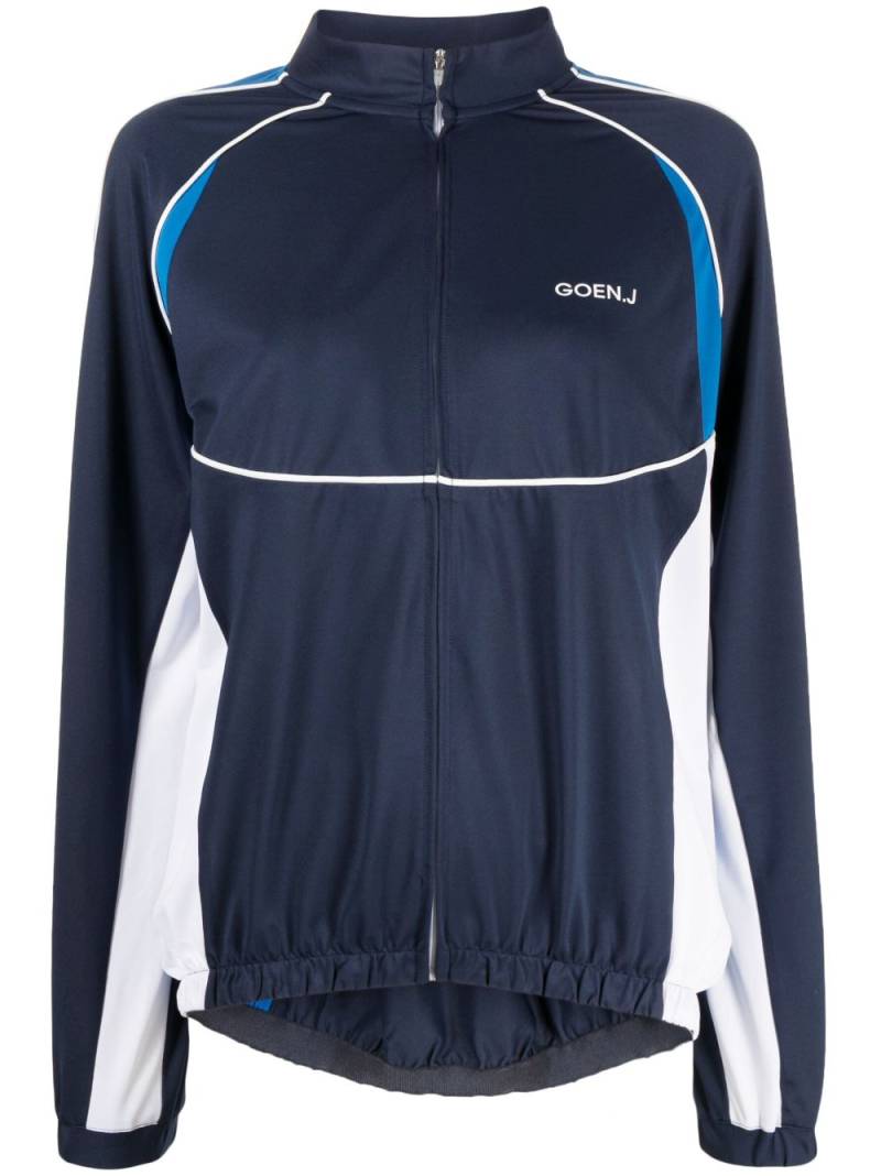 Goen.J logo-print track jacket - Blue von Goen.J