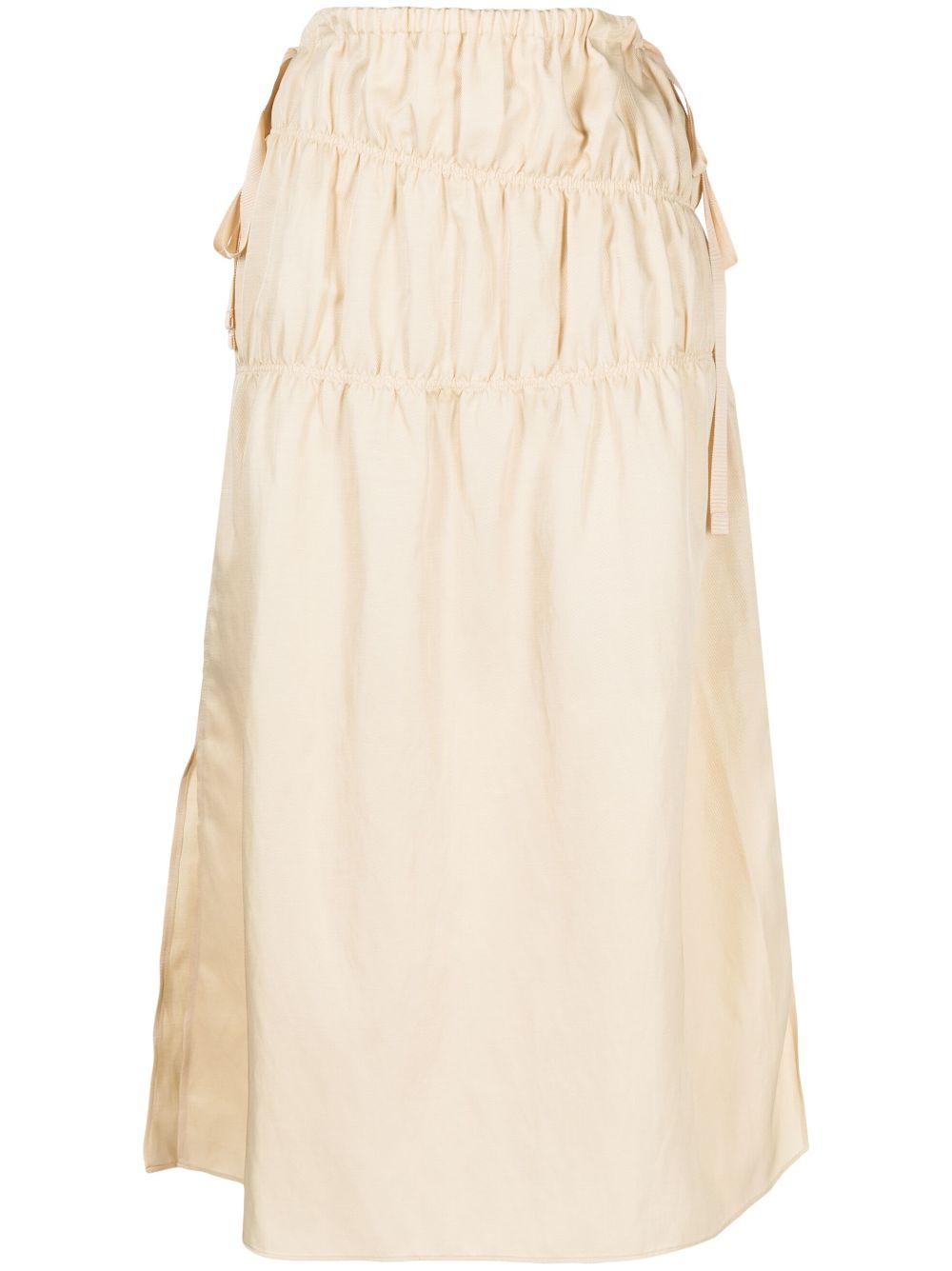 Goen.J midi ruched straight skirt - Yellow von Goen.J