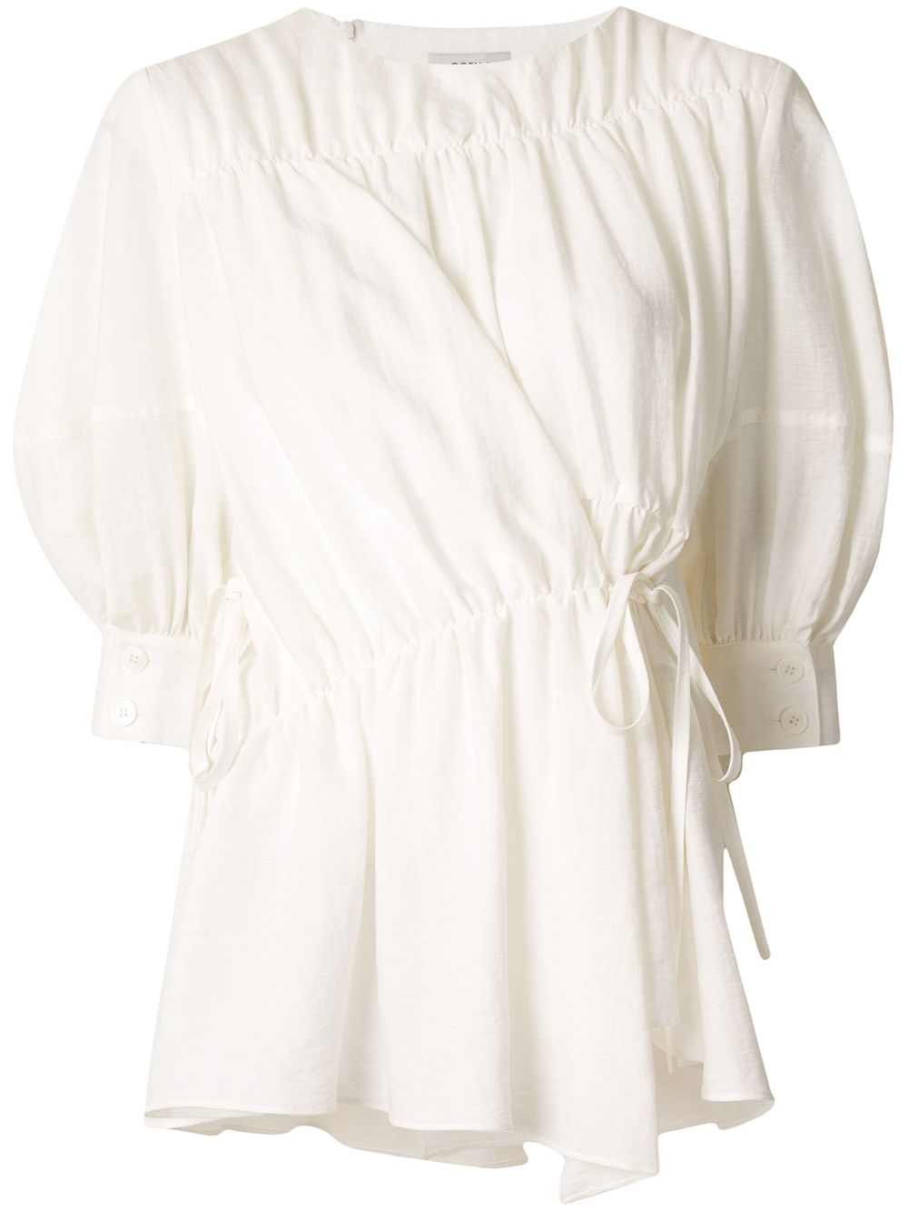 Goen.J multi-directional ruched blouse - White von Goen.J