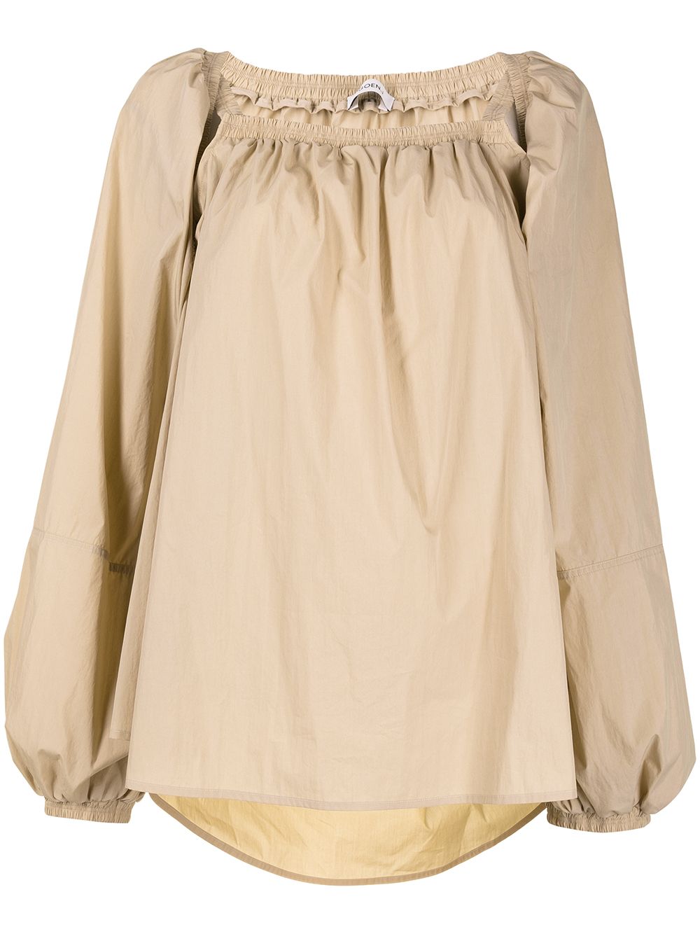 Goen.J off-shoulder puff-sleeve blouse - Brown von Goen.J