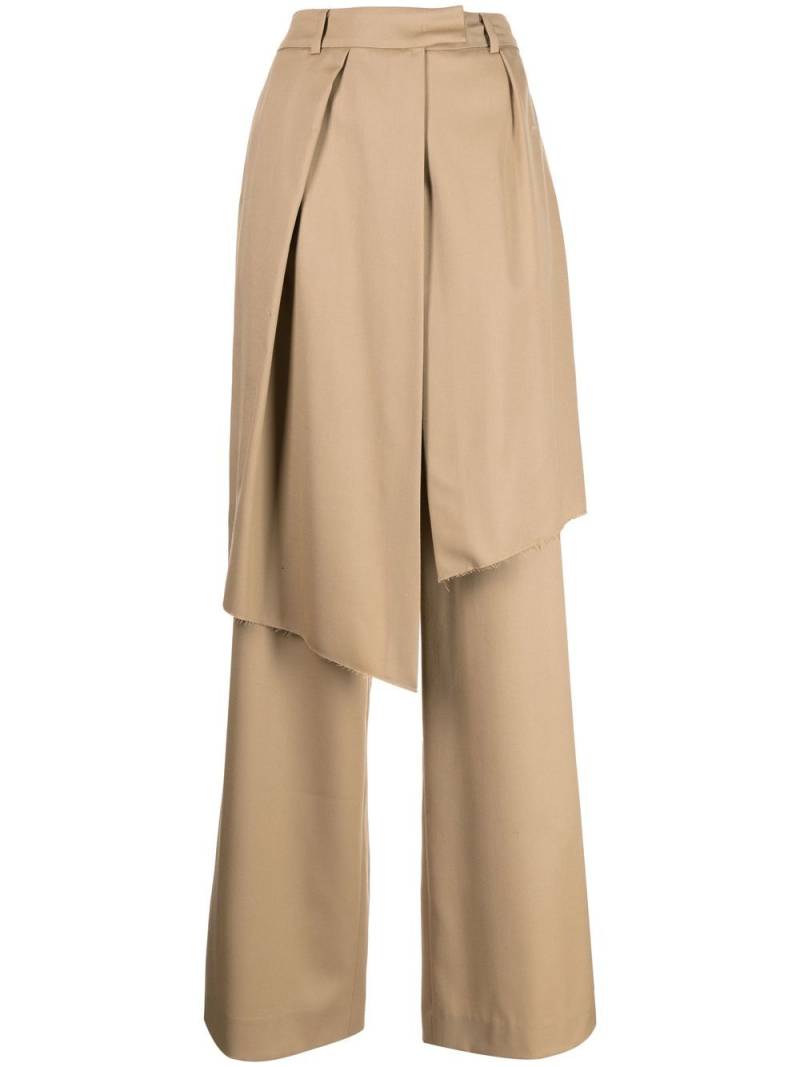 Goen.J panelled tailored trousers - Brown von Goen.J