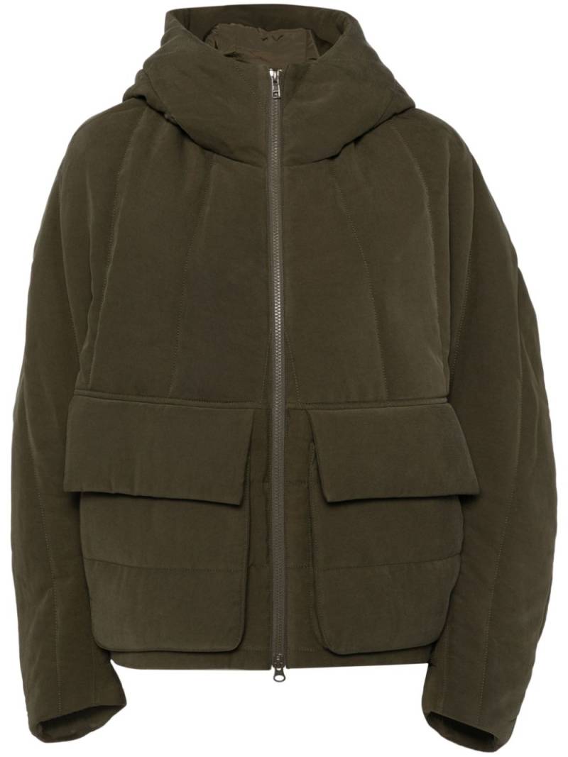 Goen.J quilted hood puffer jacket - Green von Goen.J