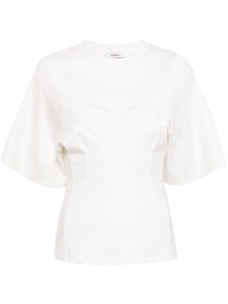 Goen.J ruched-detailing cotton T-shirt - White von Goen.J