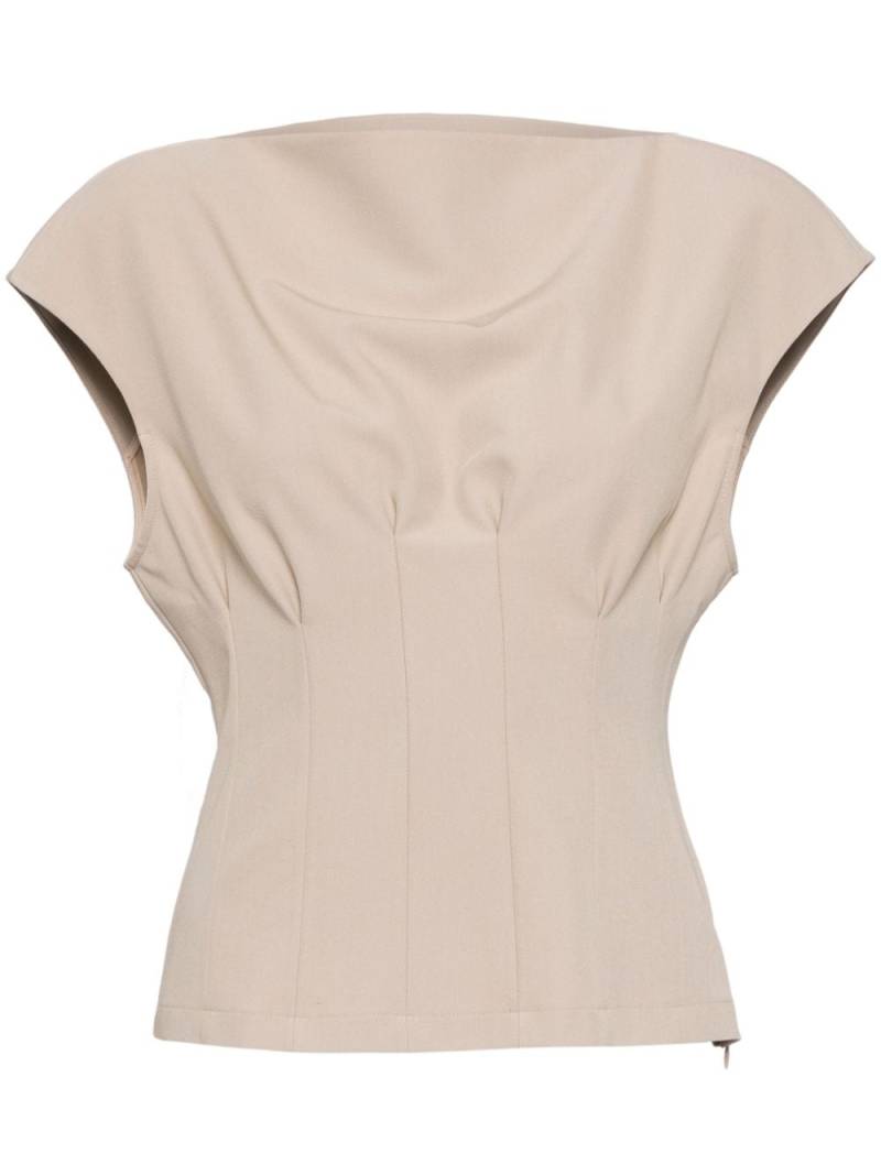 Goen.J ruched-detailing sleeveless top - Neutrals von Goen.J