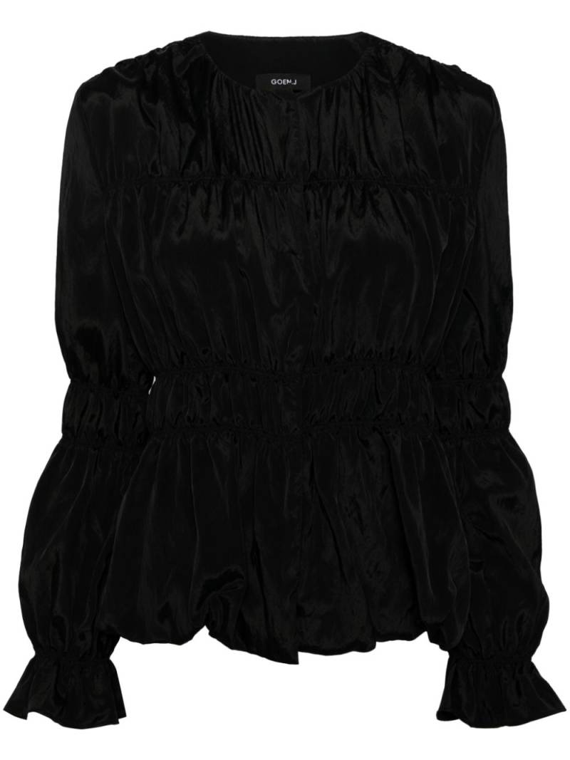 Goen.J ruched single-breasted jacket - Black von Goen.J