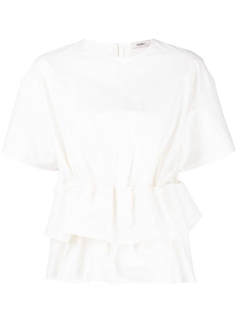 Goen.J ruffled-hem blouse - White von Goen.J