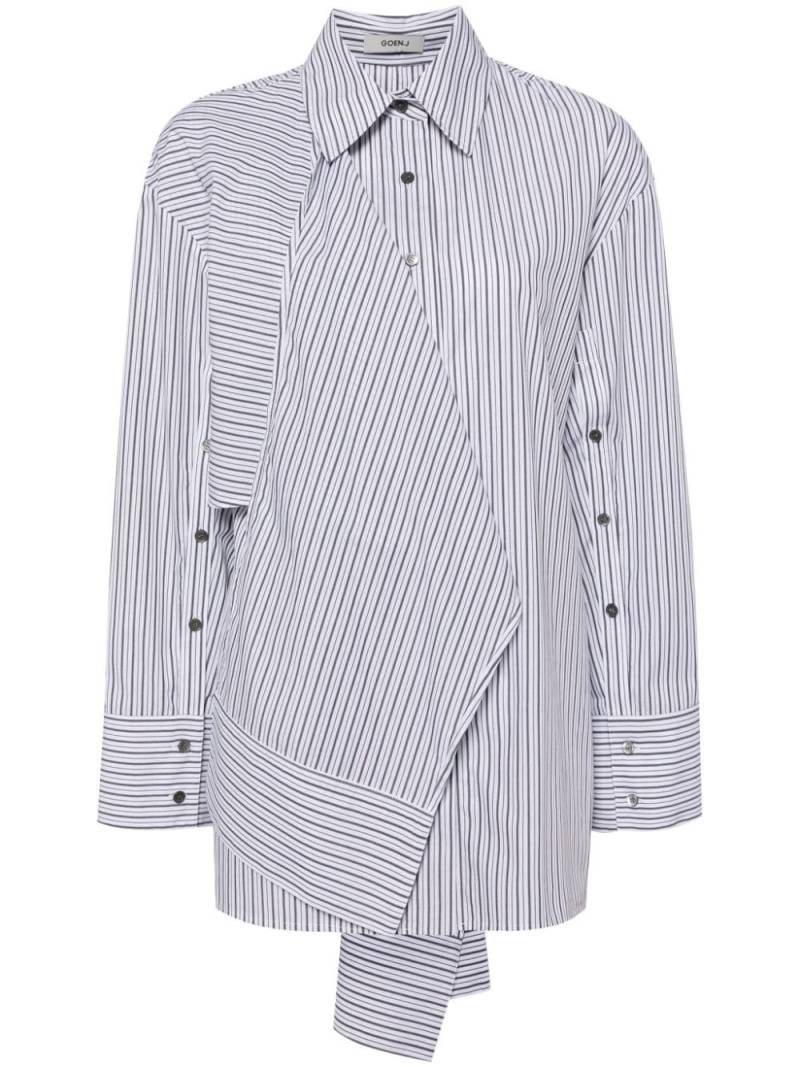 Goen.J stripe-print cotton shirt - Grey von Goen.J