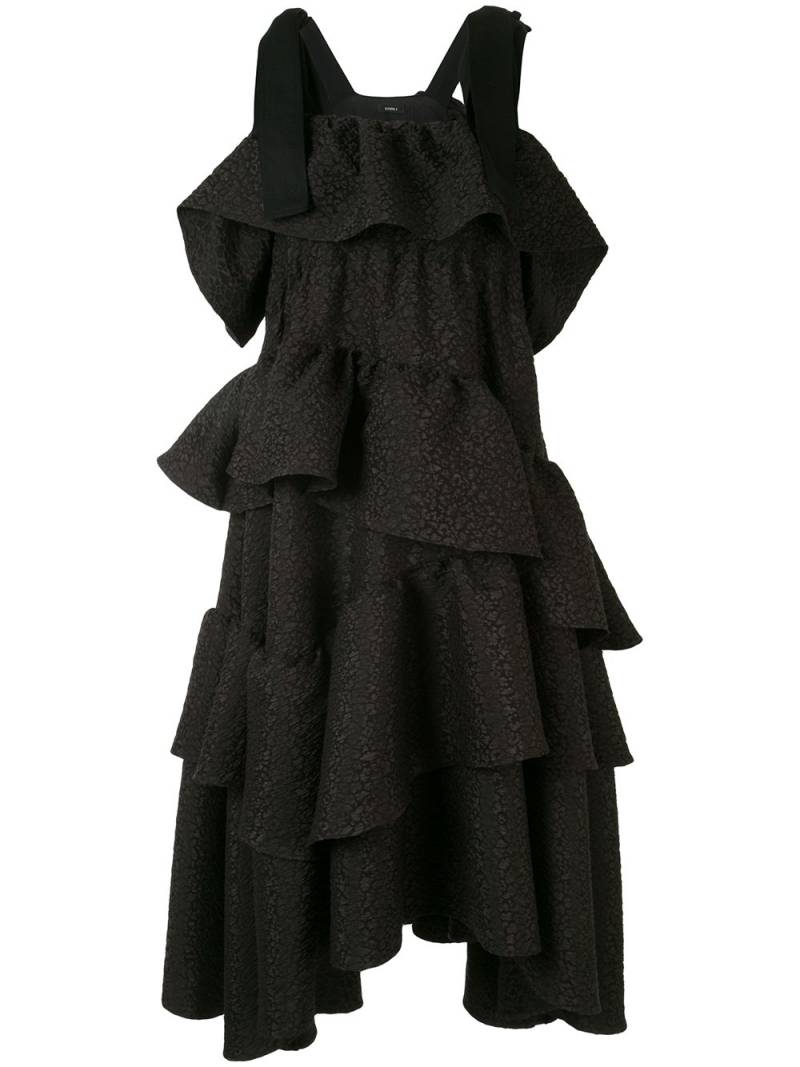 Goen.J tiered midi dress - Black von Goen.J