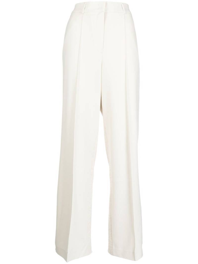 Goen.J twill pleated high-waist trousers - White von Goen.J