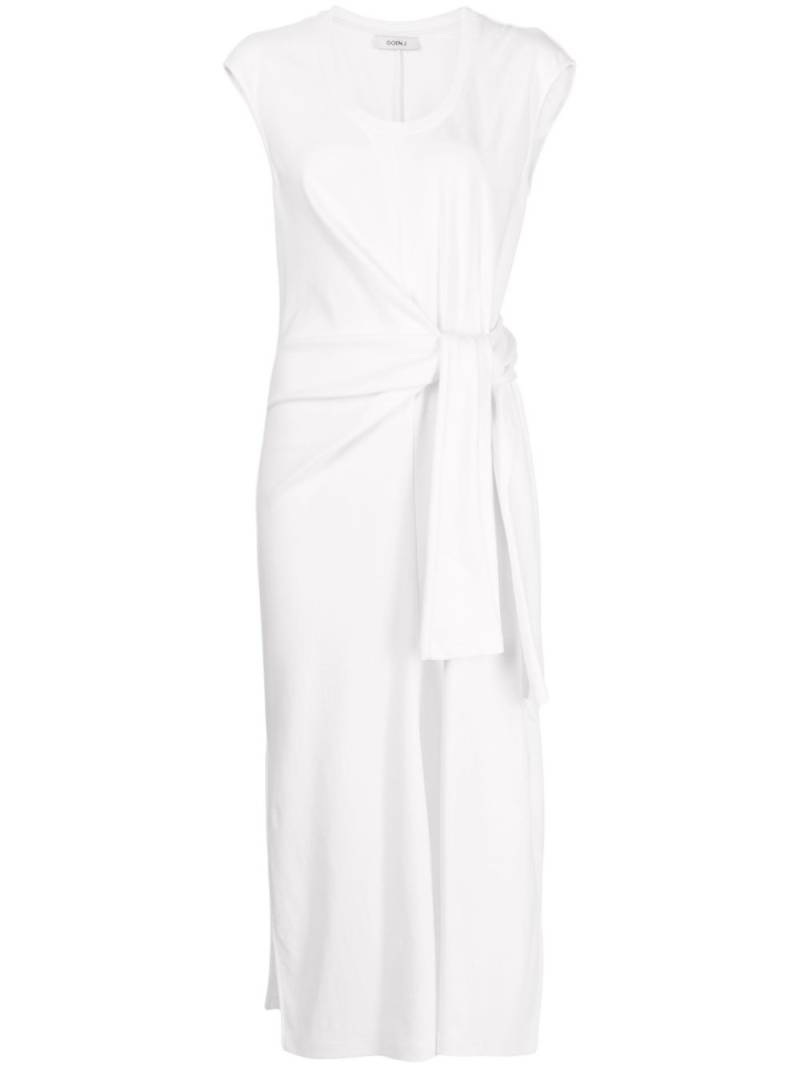 Goen.J twist-detail midi dress - White von Goen.J