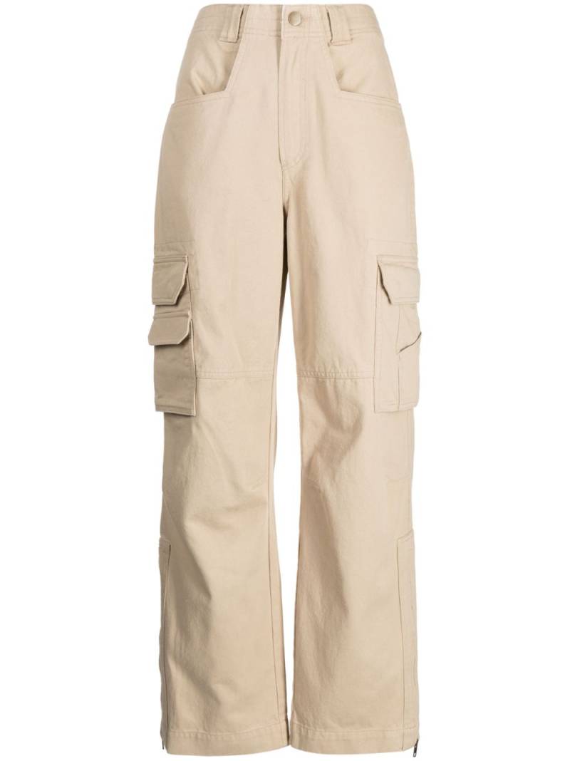 Goen.J wide-leg cotton cargo pants - Neutrals von Goen.J