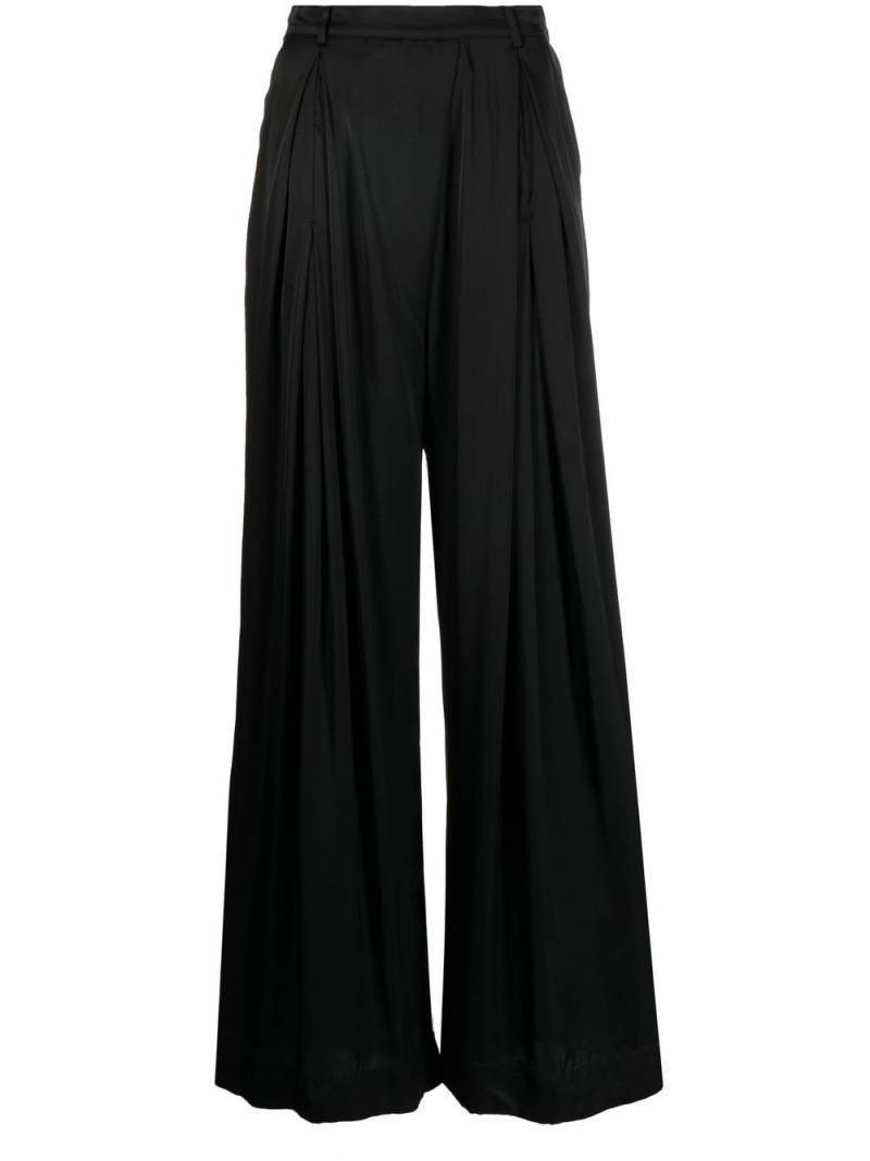 Goen.J wide-leg pleated trousers - Black von Goen.J