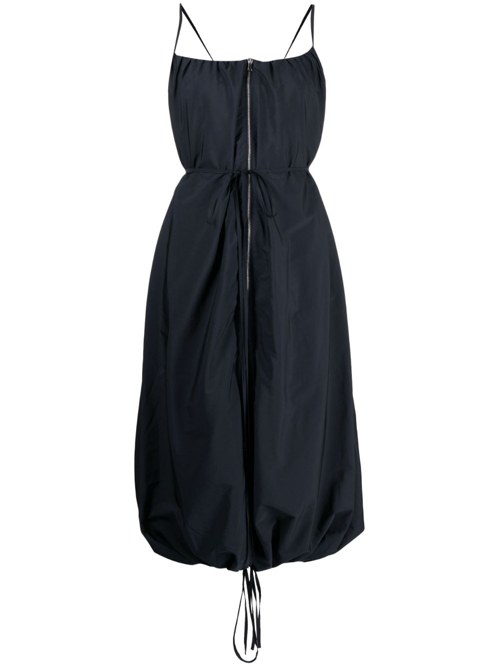 Goen.J zip-embellished balloon taffeta dress - Black von Goen.J