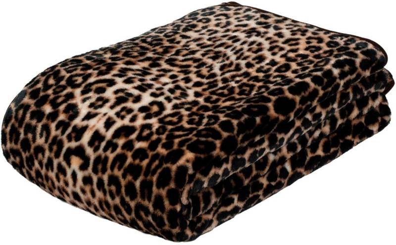 Gözze Wohndecke »Leopard«, mit gedrucktem Motiv, Kuscheldecke von Gözze