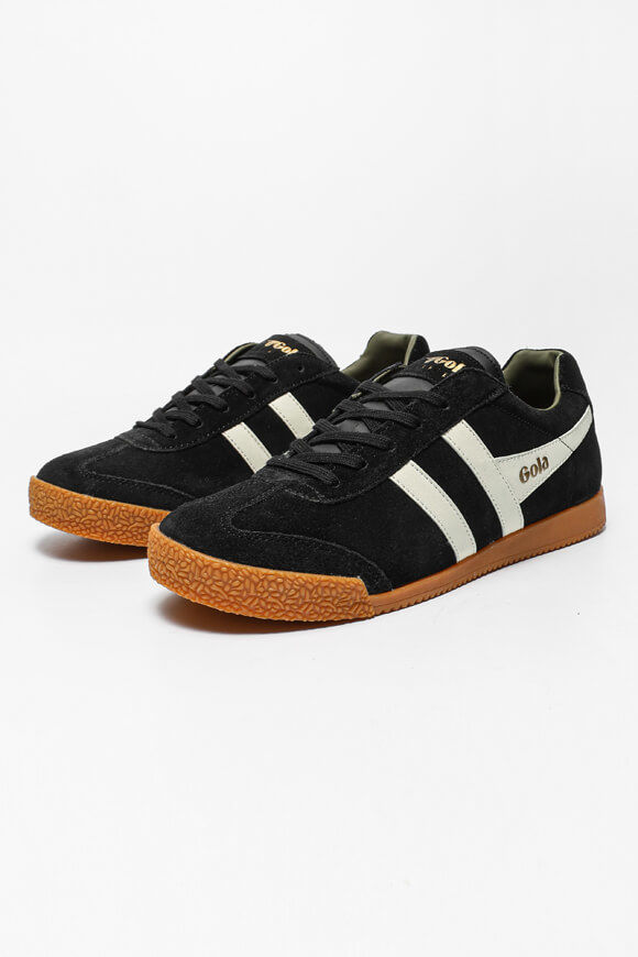 Gola Harrier Suede Sneaker | Black + Off White + Khaki | Herren  | EU44 von Gola