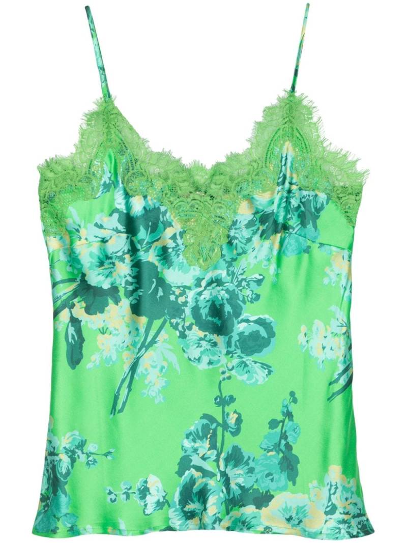 Gold Hawk Claire Cami silk top - Green von Gold Hawk