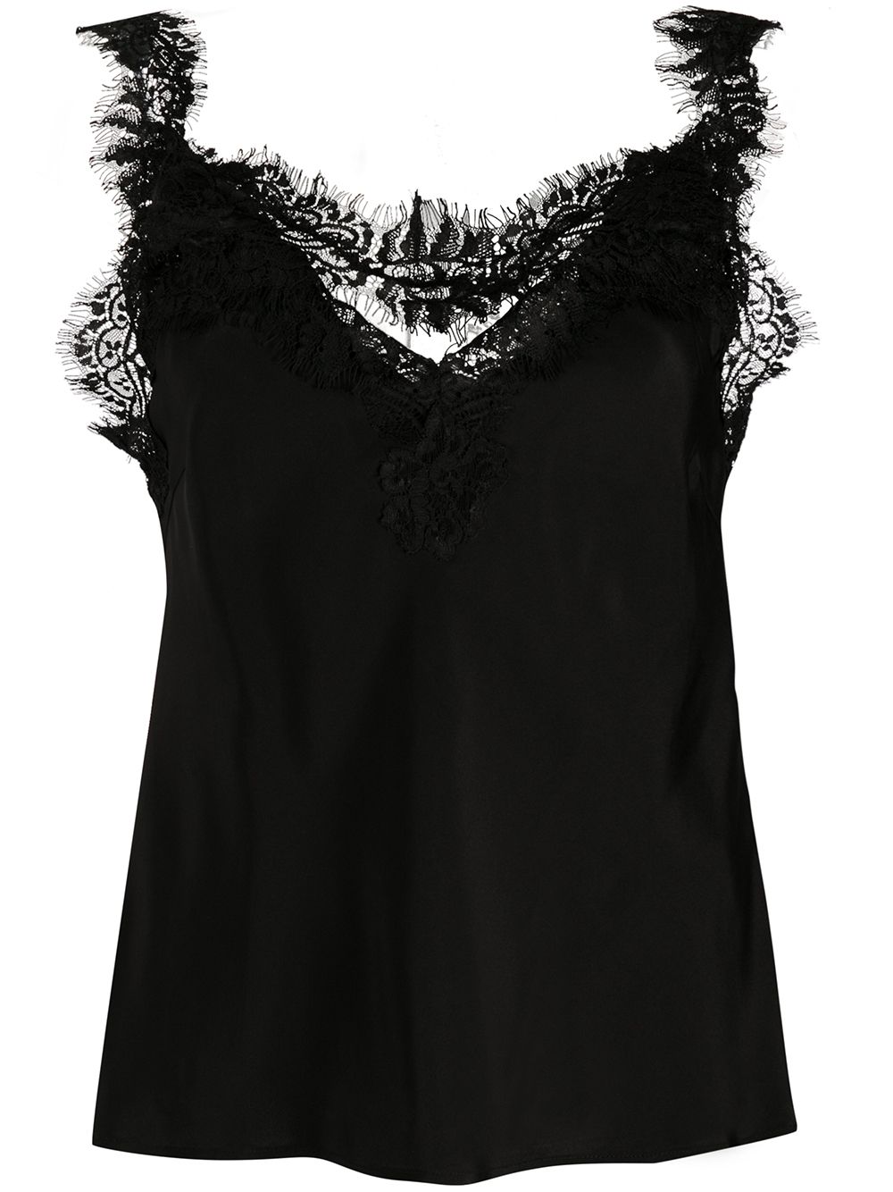 Gold Hawk lace panel silk blouse - Black von Gold Hawk