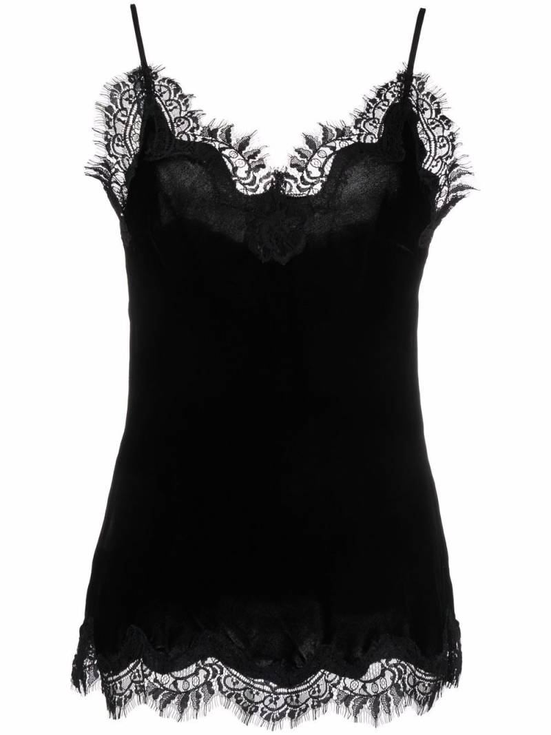 Gold Hawk lace-trim camisole top - Black von Gold Hawk