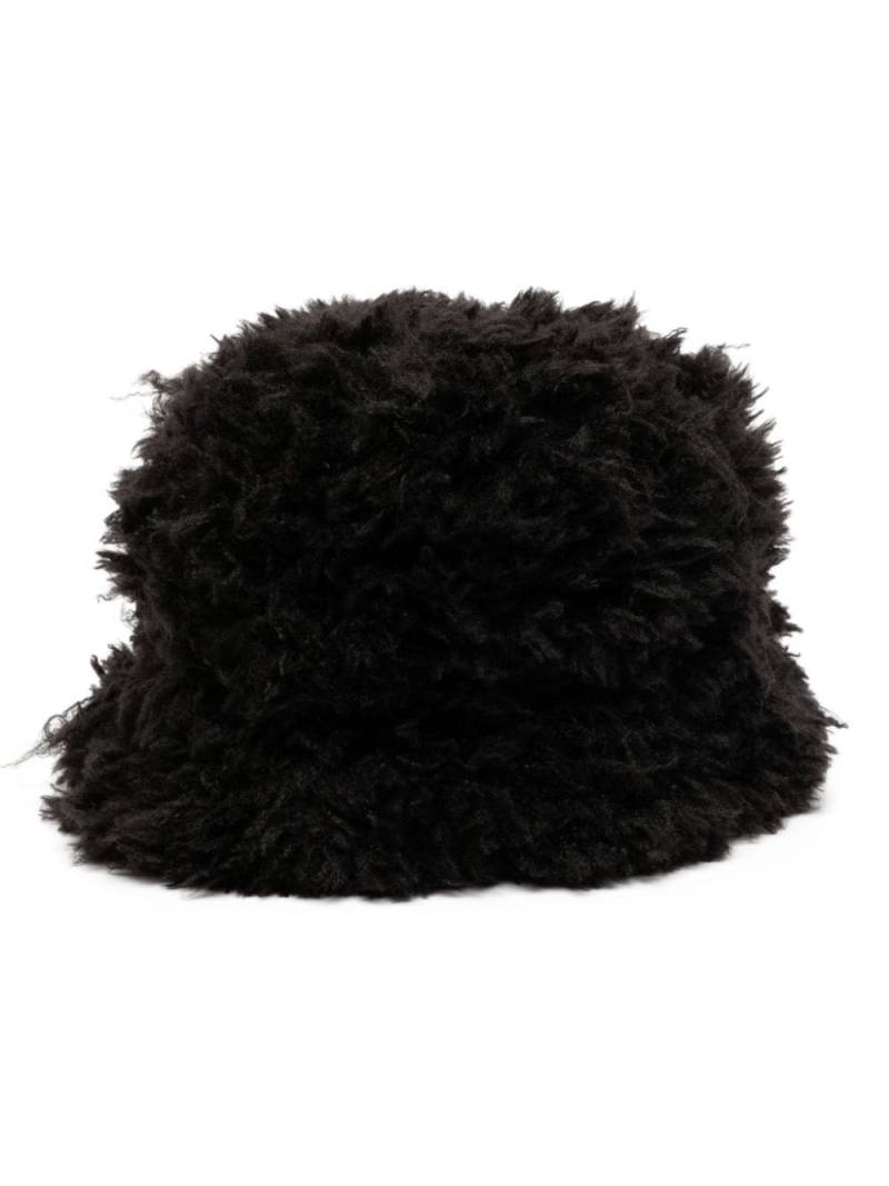 Goldbergh faux-fur cotton bucket hat - Black von Goldbergh