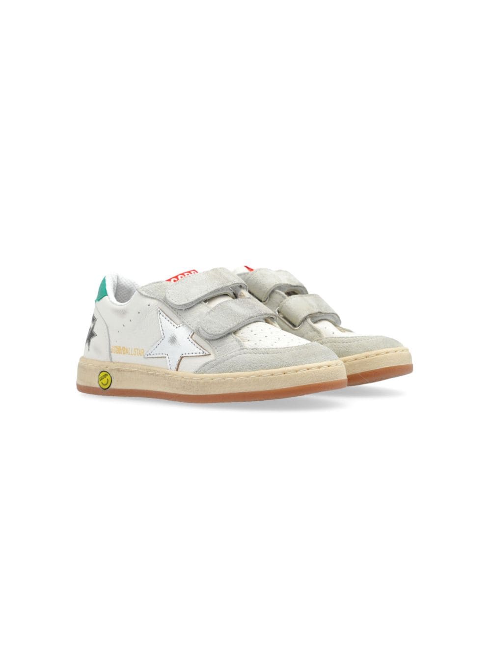 Golden Goose Kids Ball Star distressed leather sneakers - White von Golden Goose Kids