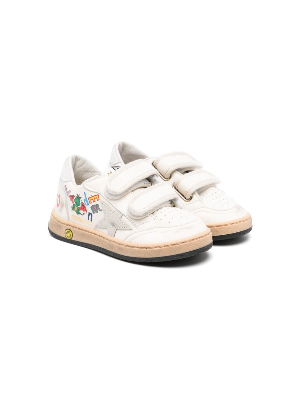 Golden Goose Kids Ball Star leather sneakers - Neutrals von Golden Goose Kids