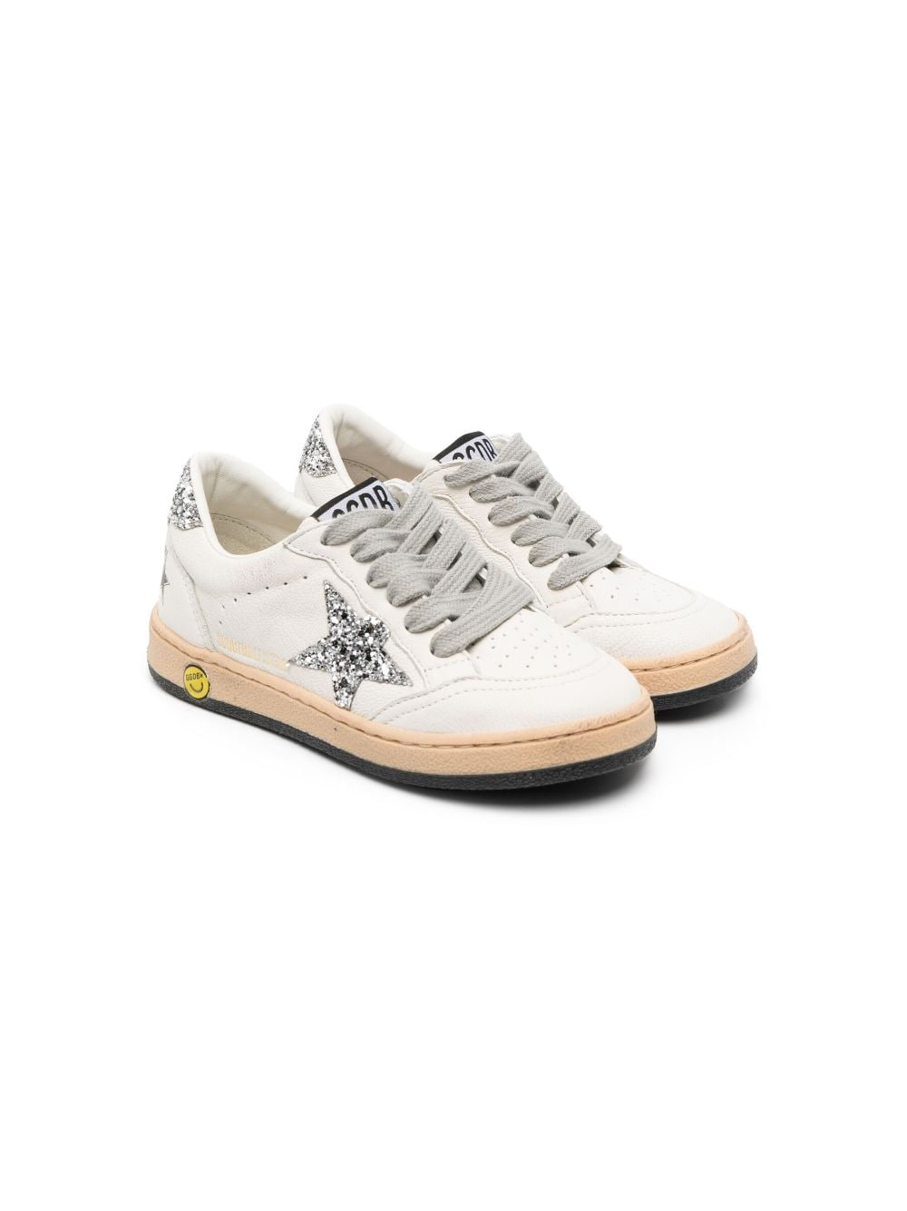 Golden Goose Kids Ball Star leather sneakers - White von Golden Goose Kids