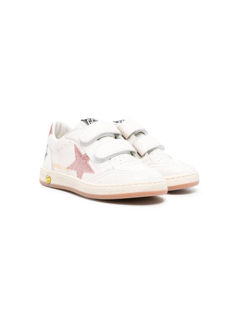 Golden Goose Kids Ball Star touch-strap sneakers - White von Golden Goose Kids