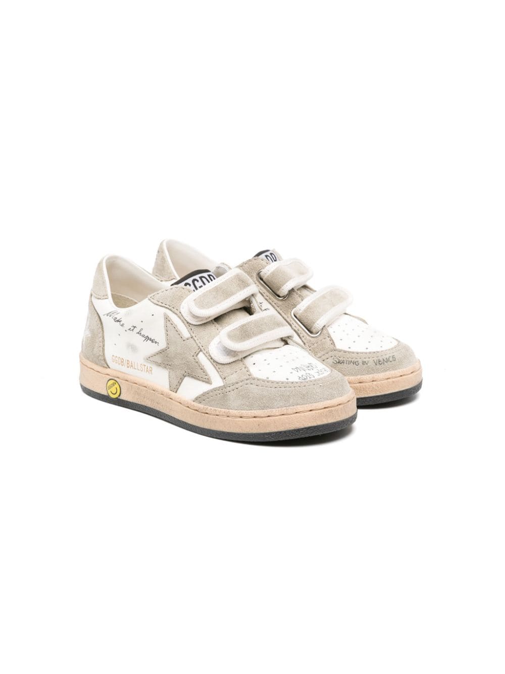 Golden Goose Kids Ballstar panelled sneakers - White von Golden Goose Kids