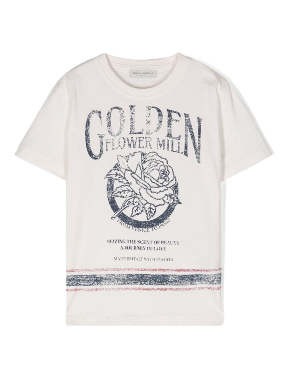 Golden Goose Kids Golden Flower Mill cotton T-shirt - White von Golden Goose Kids