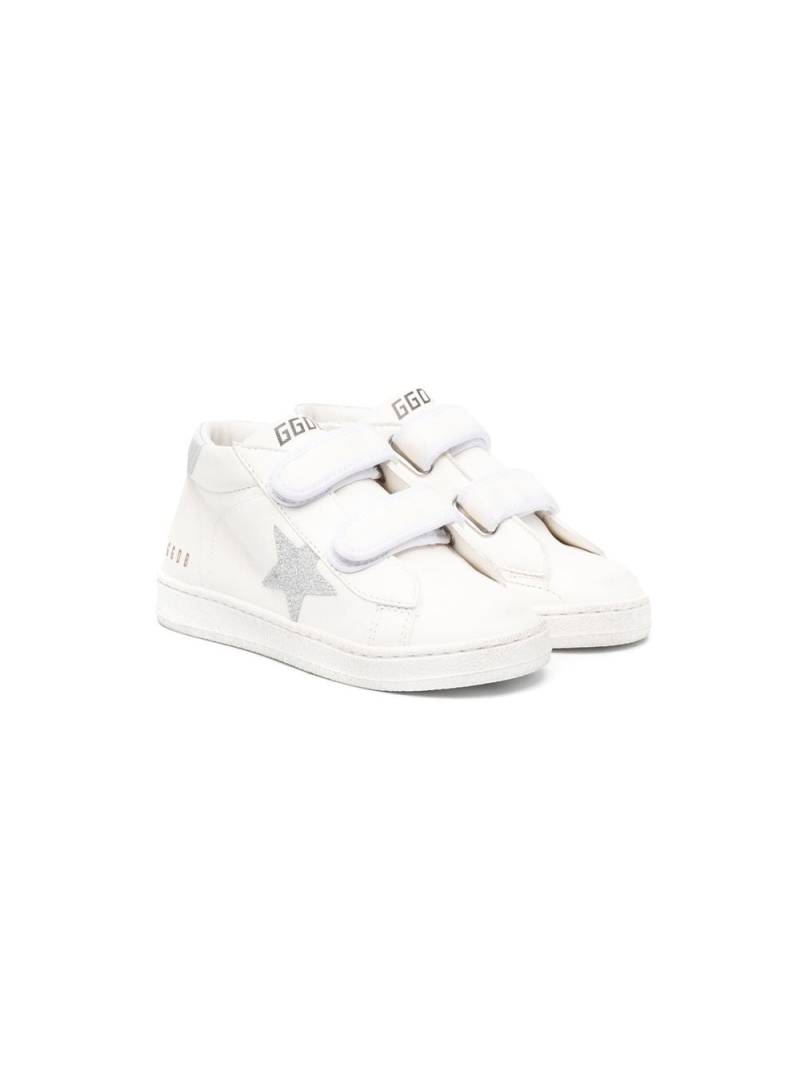 Golden Goose Kids June star-patch leather sneakers - White von Golden Goose Kids