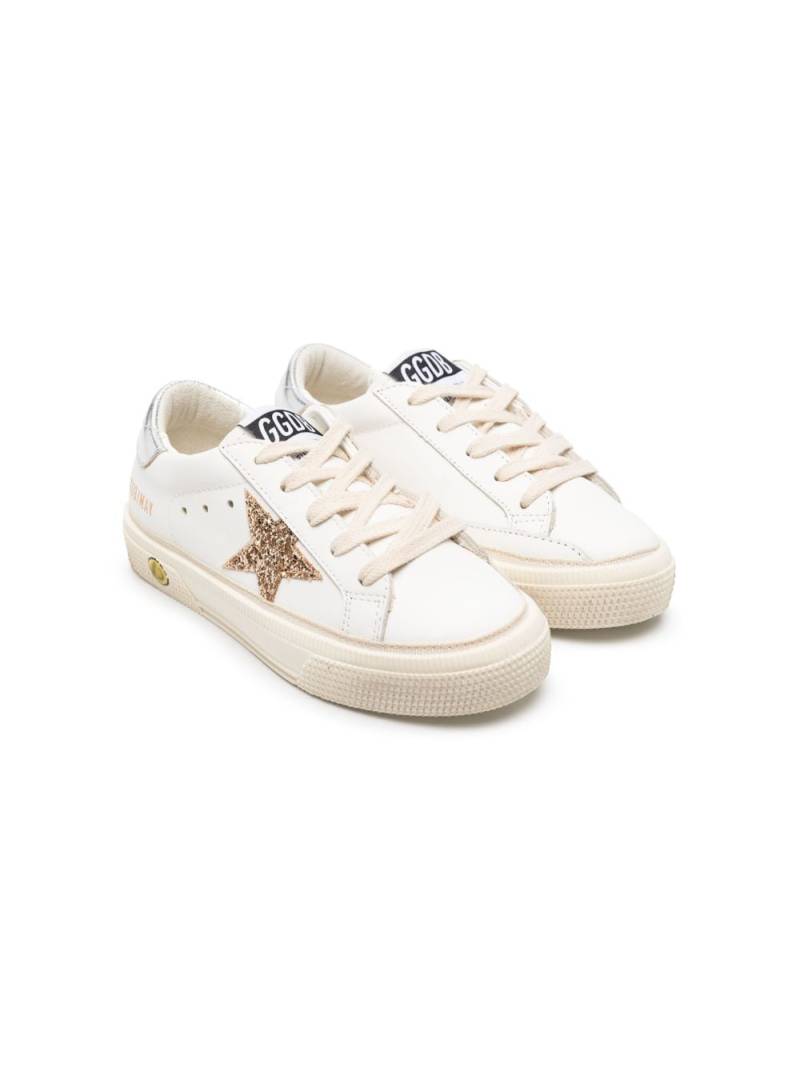 Golden Goose Kids Mat leather sneakers - White von Golden Goose Kids