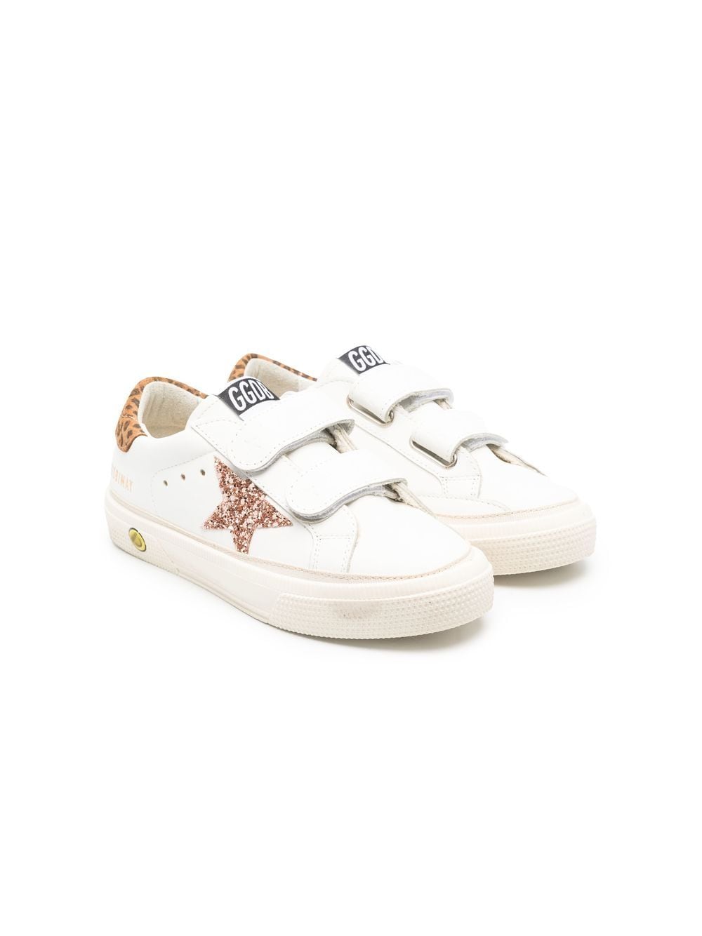 Golden Goose Kids May School touch-strap sneakers - White von Golden Goose Kids