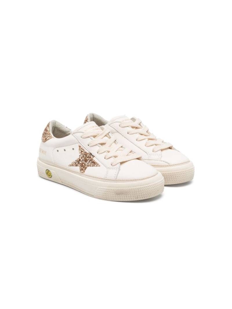 Golden Goose Kids May Star distressed-effect sneakers - Neutrals von Golden Goose Kids