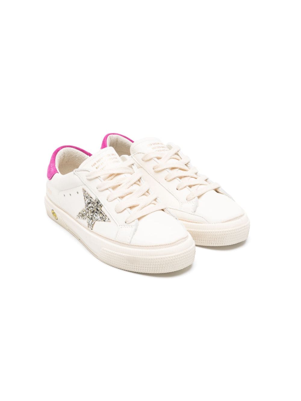 Golden Goose Kids May Young leather sneakers - White von Golden Goose Kids