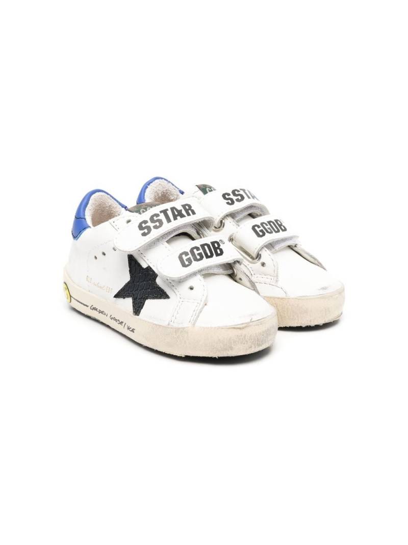 Golden Goose Kids Old School distress-effect sneakers - White von Golden Goose Kids