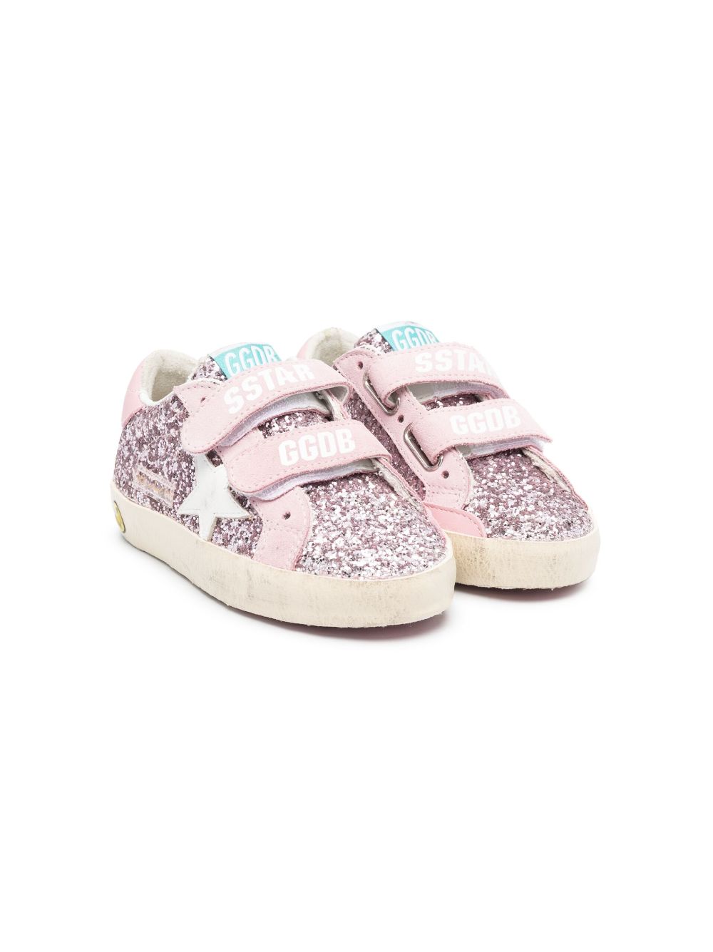 Golden Goose Kids touch-strap glitter sneakers - Pink von Golden Goose Kids