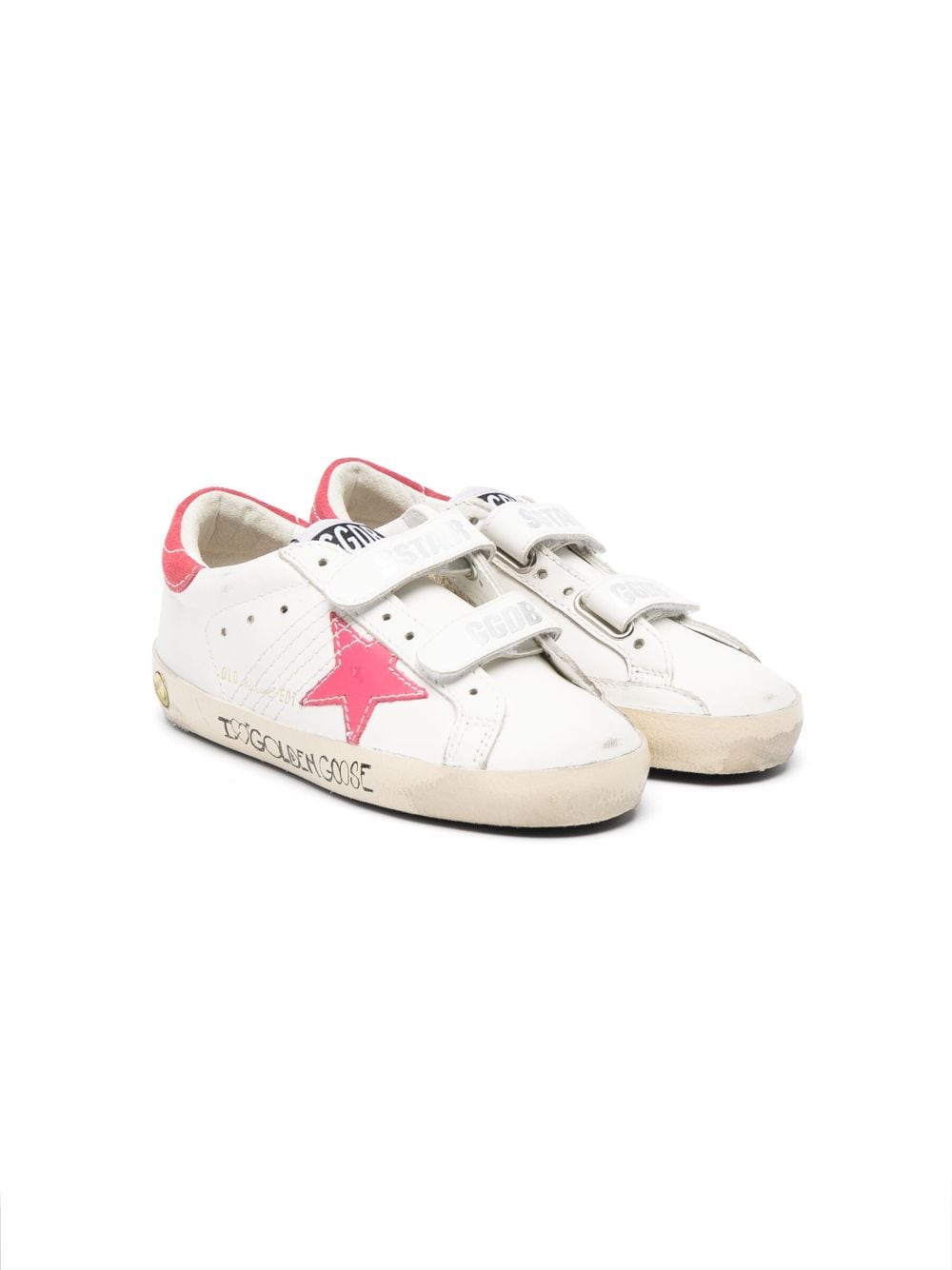 Golden Goose Kids Old School leather sneakers - White von Golden Goose Kids