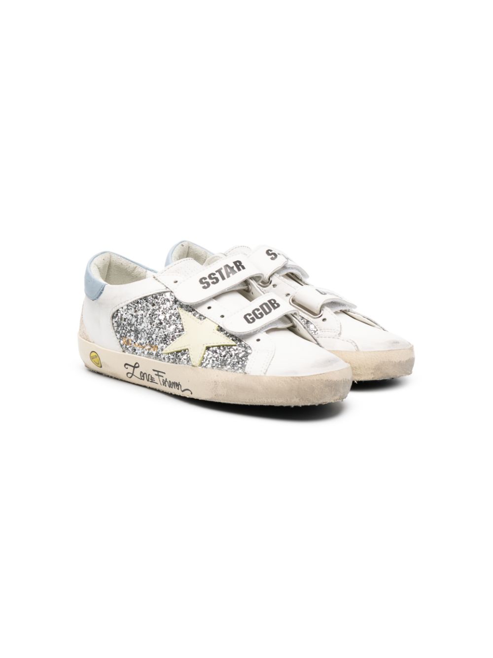 Golden Goose Kids Super Star glitter sneakers - White von Golden Goose Kids