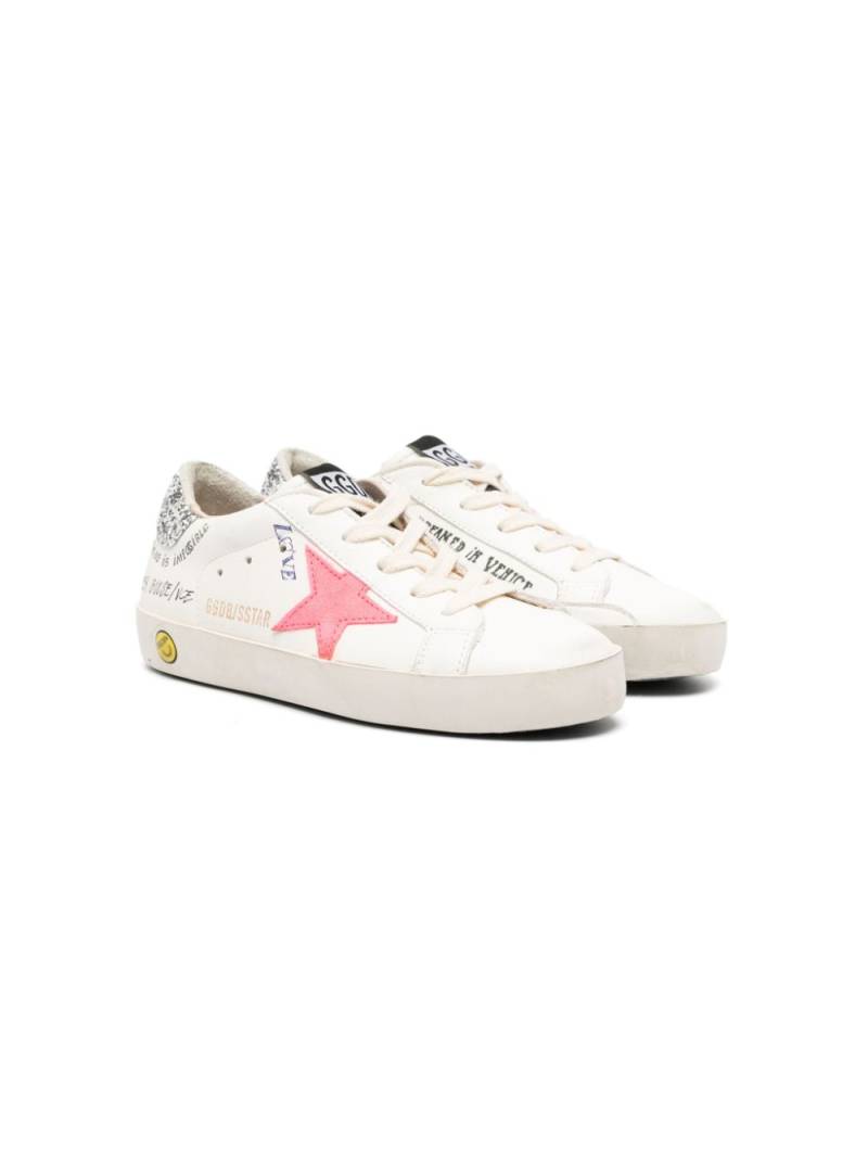 Golden Goose Kids Super Star leather sneakers - White von Golden Goose Kids