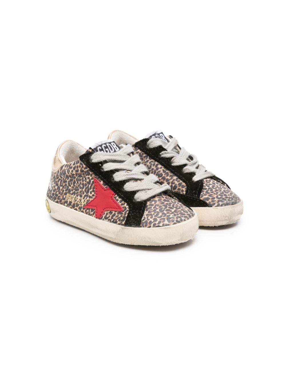 Golden Goose Kids Super Star leopard-print sneakers - Black von Golden Goose Kids