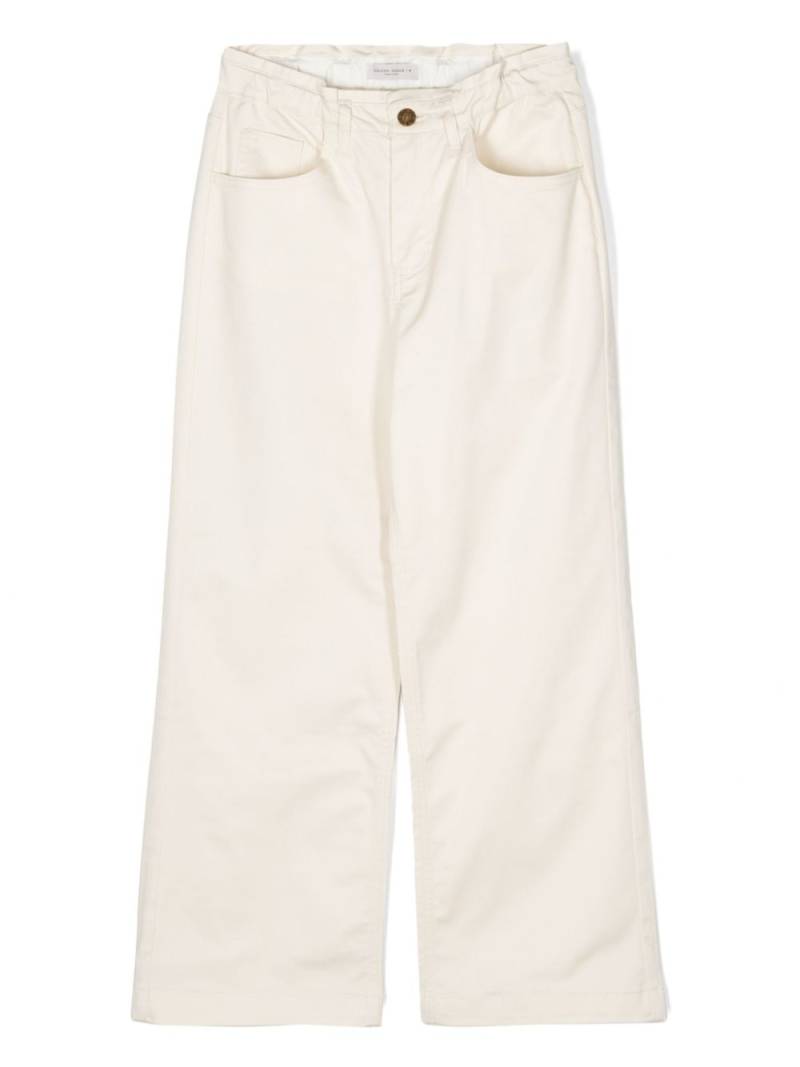 Golden Goose Kids elastic-waist chino trousers - Neutrals von Golden Goose Kids