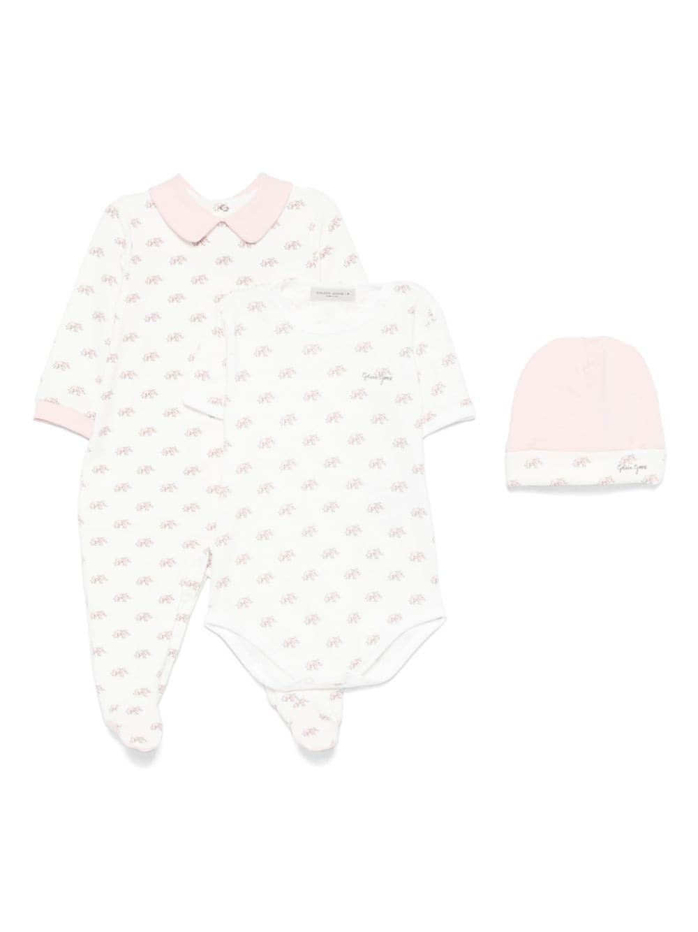 Golden Goose Kids elephant-print babygrow set - White von Golden Goose Kids