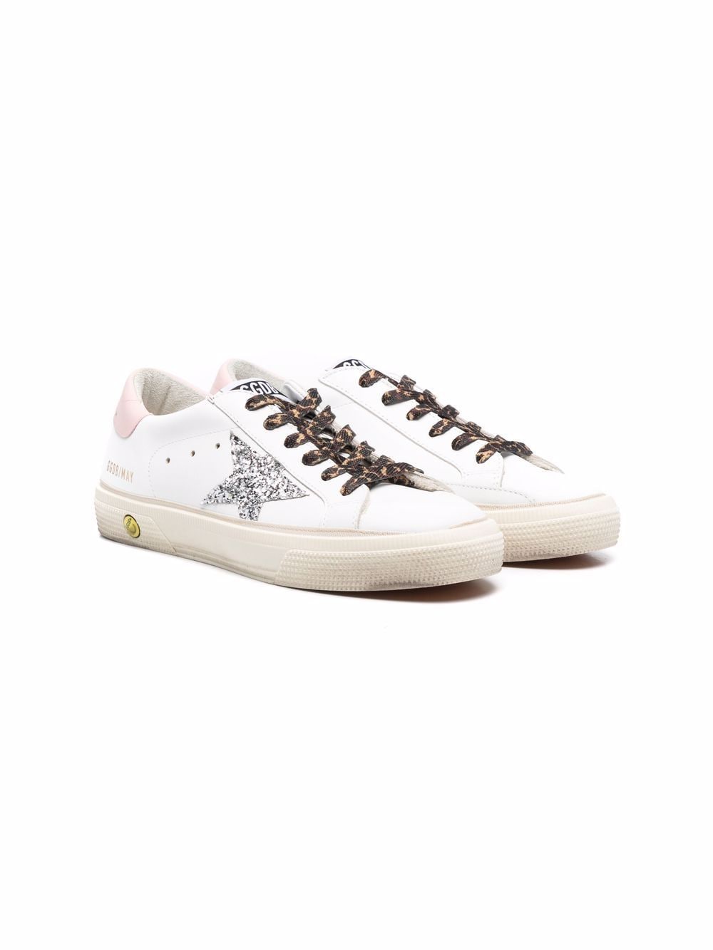 Golden Goose Kids glitter star sneakers - White von Golden Goose Kids