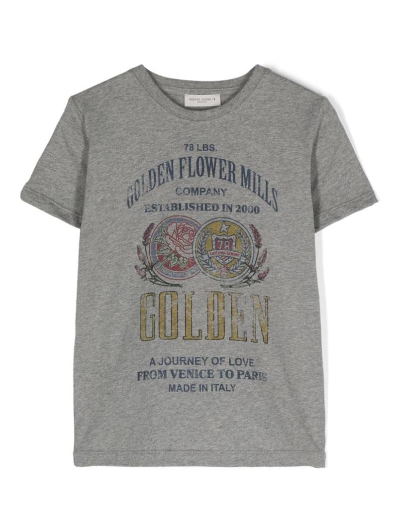 Golden Goose Kids graphic-print cotton T-shirt - Grey von Golden Goose Kids