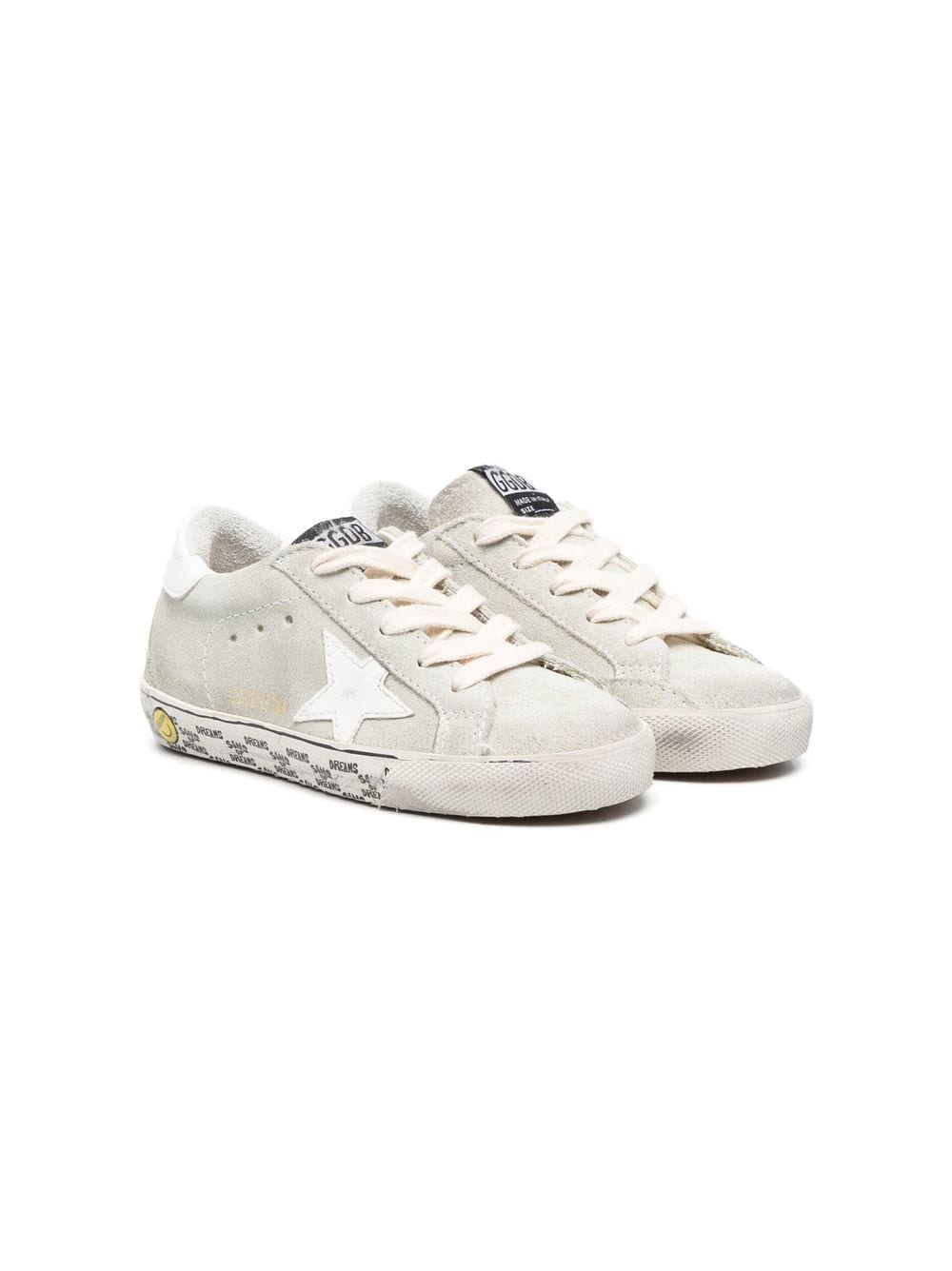 Golden Goose Kids lace-up logo-patch sneakers - White von Golden Goose Kids