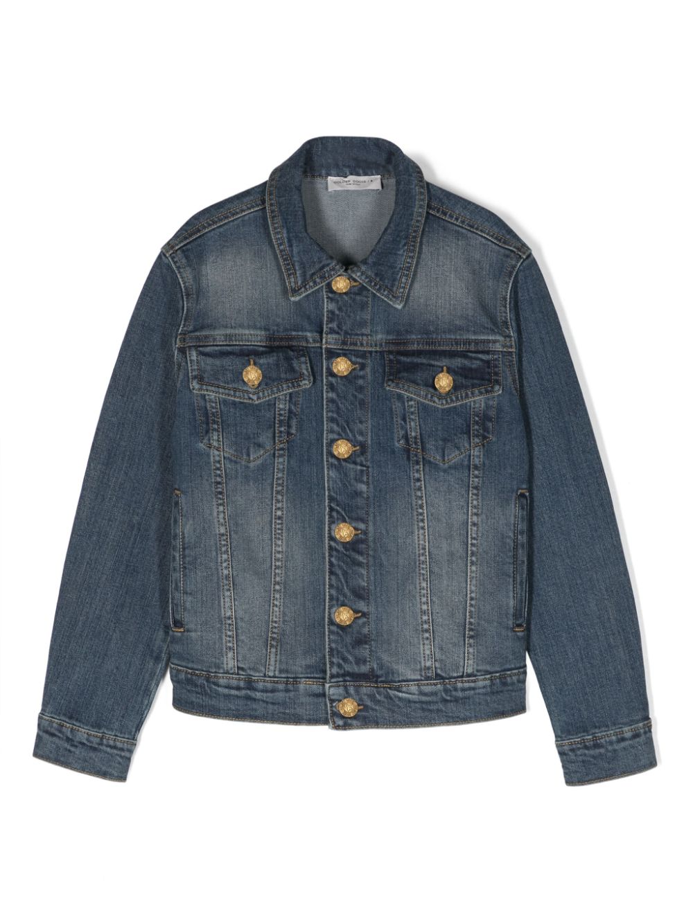 Golden Goose Kids logo-patch denim jacket - Blue von Golden Goose Kids