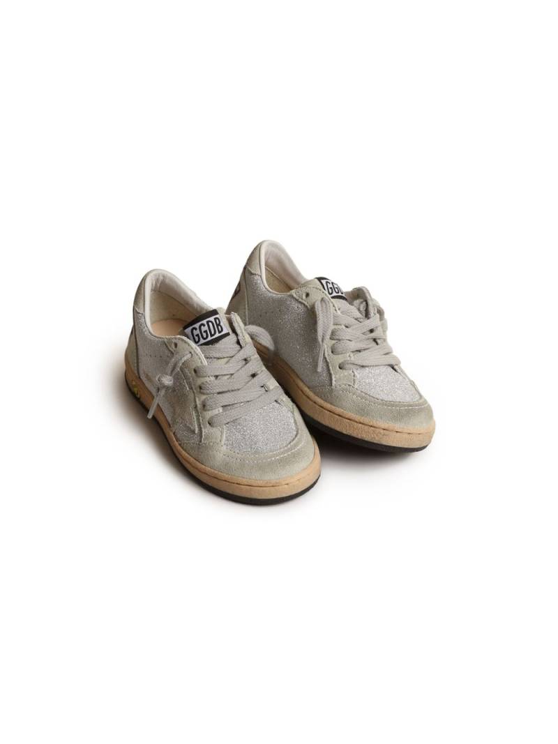 Golden Goose Kids logo-print lace-up sneakers - Grey von Golden Goose Kids