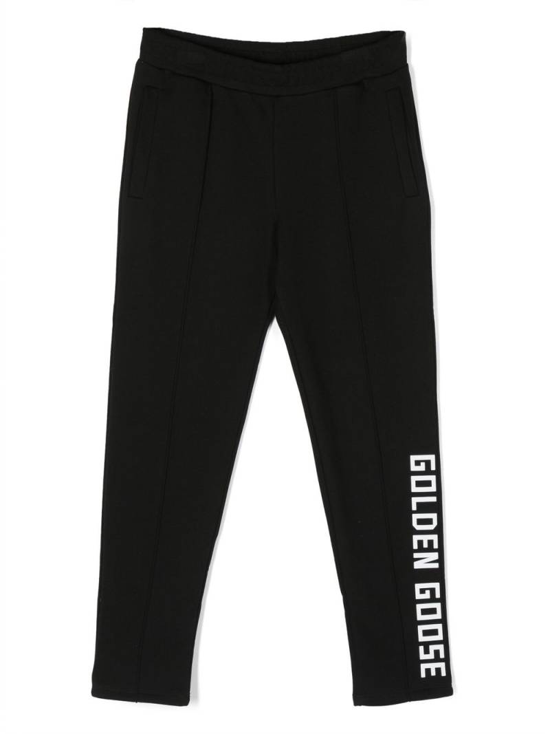 Golden Goose Kids logo-print track pants - Black von Golden Goose Kids