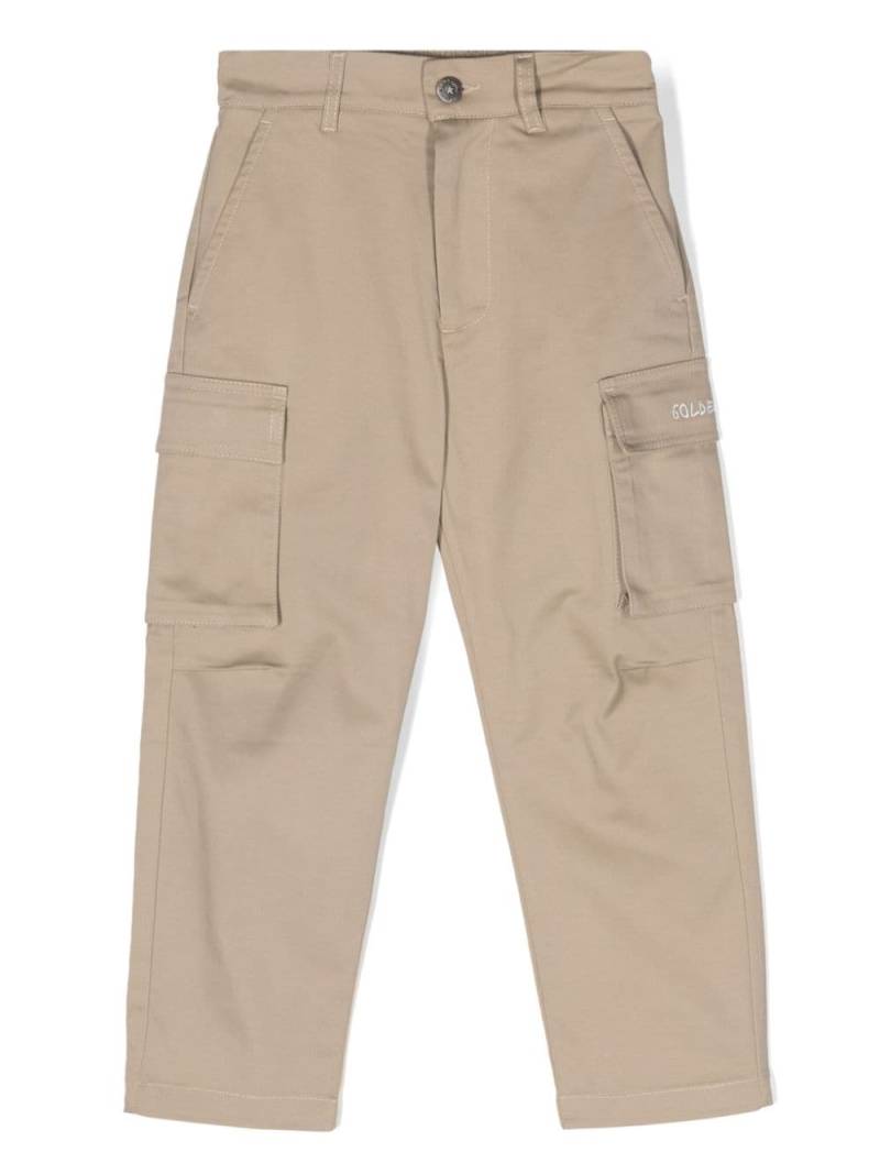 Golden Goose Kids mid-rise tapered cargo trousers - Neutrals von Golden Goose Kids